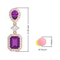 Multi Shape Halo Antique Dangle Earrings