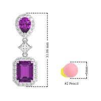 Multi Shape Halo Antique Dangle Earrings