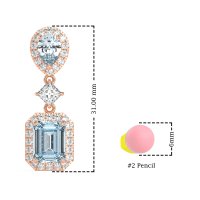 Multi Shape Halo Antique Dangle Earrings