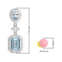 Multi Shape Halo Antique Dangle Earrings