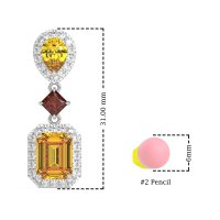 Multi Shape Halo Antique Dangle Earrings