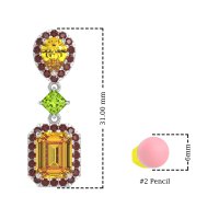 Multi Shape Halo Antique Dangle Earrings