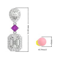 Multi Shape Halo Antique Dangle Earrings