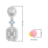 Multi Shape Halo Antique Dangle Earrings