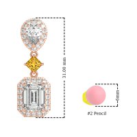 Multi Shape Halo Antique Dangle Earrings