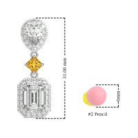 Multi Shape Halo Antique Dangle Earrings