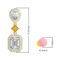 Multi Shape Halo Antique Dangle Earrings