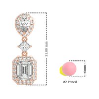 Multi Shape Halo Antique Dangle Earrings