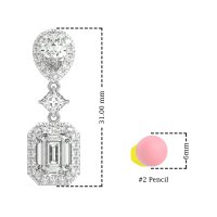 Multi Shape Halo Antique Dangle Earrings