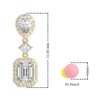 Multi Shape Halo Antique Dangle Earrings