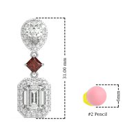 Multi Shape Halo Antique Dangle Earrings