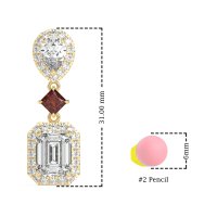Multi Shape Halo Antique Dangle Earrings