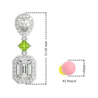 Multi Shape Halo Antique Dangle Earrings