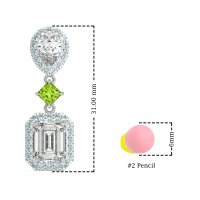 Multi Shape Halo Antique Dangle Earrings
