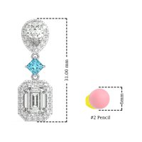 Multi Shape Halo Antique Dangle Earrings