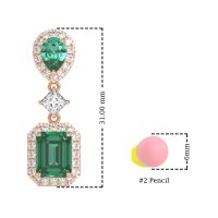 Multi Shape Halo Antique Dangle Earrings