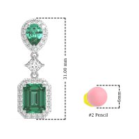 Multi Shape Halo Antique Dangle Earrings