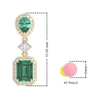 Multi Shape Halo Antique Dangle Earrings