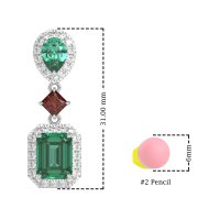 Multi Shape Halo Antique Dangle Earrings