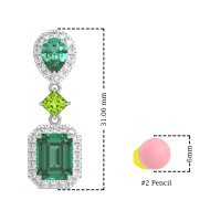 Multi Shape Halo Antique Dangle Earrings