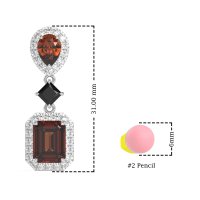 Multi Shape Halo Antique Dangle Earrings