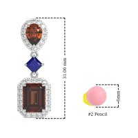 Multi Shape Halo Antique Dangle Earrings