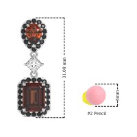 Multi Shape Halo Antique Dangle Earrings