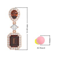 Multi Shape Halo Antique Dangle Earrings