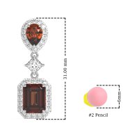 Multi Shape Halo Antique Dangle Earrings