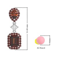 Multi Shape Halo Antique Dangle Earrings