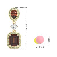 Multi Shape Halo Antique Dangle Earrings