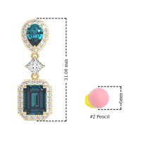 Multi Shape Halo Antique Dangle Earrings
