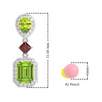 Multi Shape Halo Antique Dangle Earrings