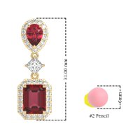 Multi Shape Halo Antique Dangle Earrings