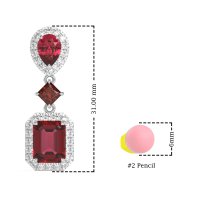 Multi Shape Halo Antique Dangle Earrings