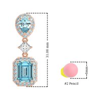 Multi Shape Halo Antique Dangle Earrings