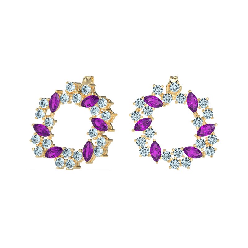 Marquise Fairy Cluster Earrings