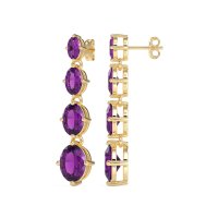 Graduating Oval Dangle Earrings