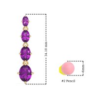 Graduating Oval Dangle Earrings