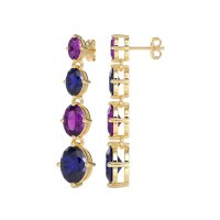 Graduating Oval Dangle Earrings