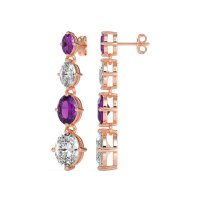 Graduating Oval Dangle Earrings