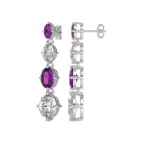 Graduating Oval Dangle Earrings