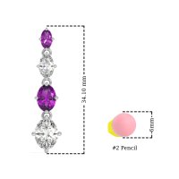 Graduating Oval Dangle Earrings