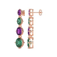 Graduating Oval Dangle Earrings