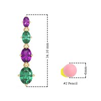 Graduating Oval Dangle Earrings