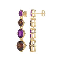 Graduating Oval Dangle Earrings