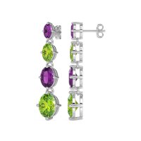 Graduating Oval Dangle Earrings