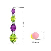 Graduating Oval Dangle Earrings