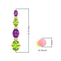 Graduating Oval Dangle Earrings