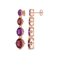 Graduating Oval Dangle Earrings